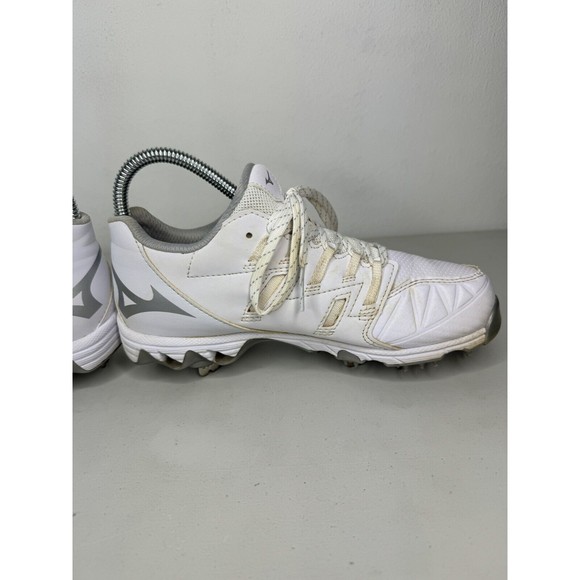Mizuno Wave 9 Spike White Baseball Cleats Shoes Mens Size 7 - Picture 10 of 15